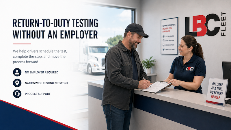Return-to-duty testing services without employer requirement