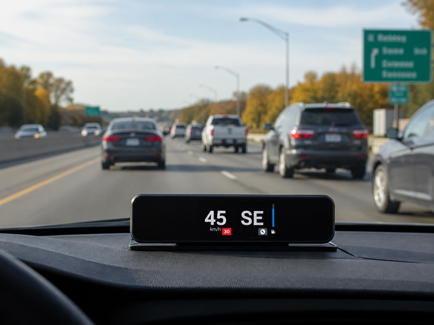 Raven dash camera installed in a commercial roofing fleet truck — part of LBC Fleet's safety tech program
