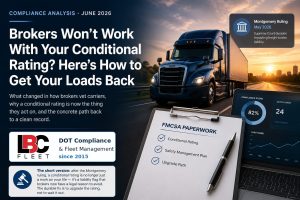 Brokers Won’t Work With Your Conditional Rating? Here’s How to Get Your Loads Back
