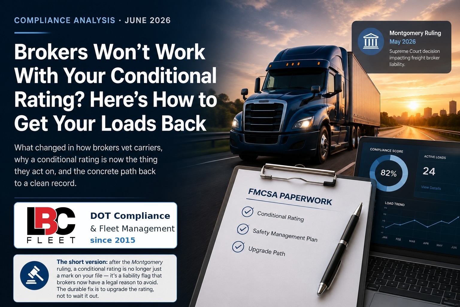 Brokers Won’t Work With Your Conditional Rating? Here’s How to Get Your Loads Back